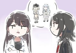 Rule 34 | 4girls, bang dream!, bang dream! it&#039;s mygo!!!!!, black hair, black hat, black jacket, black shirt, blonde hair, blue hair, brown skirt, dog, earrings, grey skirt, hat, holding, holding leash, jacket, jewelry, leash, long hair, long sleeves, lyy, medium hair, misumi uika, multiple girls, red shirt, shiina taki, shirt, sidelocks, single earring, skirt, togawa sakiko, white background, yahata umiri