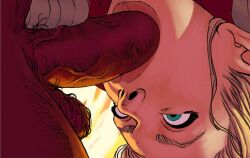 1boy 1girl blonde_hair close-up fellatio green_eyes hetero interspecies irrumatio lips mainlyonhorn monster nintendo oral penis pointy_ears princess princess_zelda rape testicle_hair testicles the_legend_of_zelda the_legend_of_zelda:_breath_of_the_wild veins veiny_penis