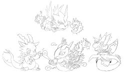 Rule 34 | amon (digimon), beard, digicore, digimon, digimon (creature), facial hair, goddramon, highres, holydramon, horns, mask, megidramon, qinglongmon, umon (digimon), wings