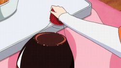 +_+ 10s 1boy 1girl alcohol animated animated_gif beer blush chibi cola doma_umaru drinking hamster_costume himouto!_umaru-chan hood lowres