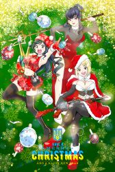 anonymous_(japanese) arm_up armpits black_gloves black_pantyhose black_thighhighs blonde_hair bodice boots breasts brown_eyes camouflage camouflage_hat capelet christmas christmas_ornaments cleavage closed_mouth crop_top cross_pendant crossed_legs digital_camouflage dress elbow_gloves eva_(kavunyak) explosive eyeliner fur-trimmed_boots fur-trimmed_capelet fur-trimmed_collar fur-trimmed_gloves fur-trimmed_headwear fur-trimmed_skirt fur_trim gift gloves grenade gun halterneck hat highres holding holding_gun holding_polearm holding_weapon japanon kraken_(japanon) large_breasts makeup marichka medium_breasts merry_christmas midriff miniskirt navel non-web_source open_mouth original pantyhose polearm red_boots red_capelet red_gloves red_lips russo-ukrainian_war santa_costume santa_hat side_slit side_zipper skirt squid_print swastika_tattoo teeth thick_thighs thighhighs thighs tongue torn_clothes torn_pantyhose tryzub ukraine upper_teeth_only weapon white_fur zipper zipper_pull_tab