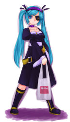 00s bad_id bad_pixiv_id blue_eyes blue_hair choker eyepatch highres ktsecond nahashi_lucia solo twintails venus_versus_virus