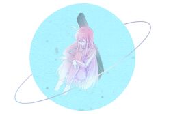 1girl bocchi_the_rock! canis428 chinese_commentary closed_eyes commentary_request gotoh_hitori guitar_case hair_between_eyes highres instrument_case jacket long_hair no_shoes one_side_up pants pink_hair pink_jacket pink_pants pink_track_suit socks solo track_suit white_socks