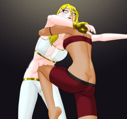 2girls artist_request ass butt_crack catfight multiple_girls original ryona tagme