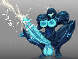 1futa bad_link bar_censor blue_light blue_trim boots breasts censored cum dark_samus ejaculation futanari gradient_background grey_background hands_on_own_knees handsfree_ejaculation helmet huge_penis knee_boots large_breasts metroid metroid_prime_3:_corruption nintendo nipples penis pochincoff shiny_skin solo spontaneous_orgasm squatting testicles thick_thighs thighs veins veiny_penis wince