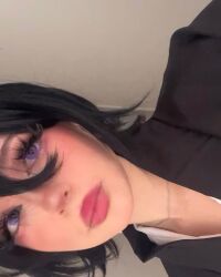 1girl black_hair bleach cosplay highres kuchiki_rukia kuchiki_rukia_(cosplay) photo_(medium) real_life short_hair solo