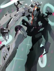alternate_color commentary_request from_below gquuuuuux gundam gundam_gquuuuuux highres mecha mobile_suit no_humans open_hands open_mouth red_eyes rintaro_komori robot science_fiction v-fin