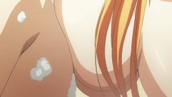 animated animated_gif asobi_ni_iku_yo! bath breast_press breasts eris_(asobi_ni_iku_yo!) foam kakazu_kio large_breasts nipples nude orange_hair screencap soap