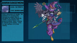 Rule 34 | 1boy, armor, dark magician, digimon, digimon (creature), hat, highres, male focus, oridigi, original, solo, wizarmon, yu-gi-oh!