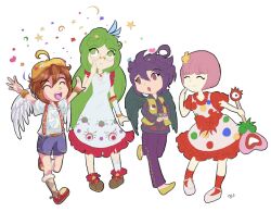 ange angel_wings bad_tag black_hair brown_hair dark_pit dress fashion glasses green_hair hat jacket kid_icarus kid_icarus_uprising kyary_pamyu_pamyu lady-of-link legs long_hair messy_hair nintendo overalls palutena pink_hair pit_(kid_icarus) shirt shoes shota smile socks super_smash_bros. wand wings