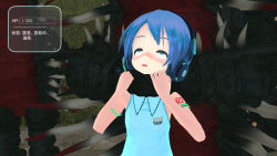 1girl 3d asphyxiation bad_end blue_hair blush defeat diamond_chan dying forest hatsune_miku highres loli mikumikudance monster nature neck_grab open_mouth pain penis ryona size_difference skirt strangling tentacles unconscious vocaloid