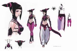 1girl artist_request ass bug han_juri highres navel spider street_fighter tagme