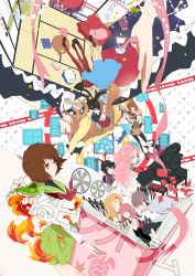 10s 5girls 6+boys animal_hat bird black_hair black_legwear blazer blonde_hair blue_hair bob_cut boots brown_hair camelot curly_hair diary dress elbow_gloves esmeralda_(mawaru_penguindrum) gloves green_eyes hat highres long_hair mawaru_penguindrum multiple_boys multiple_girls natsume_mario natsume_masako oginome_momoka oginome_ringo penguin penguin_1-gou penguin_2-gou penguin_3-gou pink_eyes pink_hair princess_of_the_crystal purple_eyes red_eyes red_hair school_uniform shirase_(mawaru_penguindrum) short_hair siblings skirt souya_(mawaru_penguindrum) tabuki_keiju takakura_himari takakura_kanba takakura_shouma thigh_boots thighhighs tokikago_yuri watase_sanetoshi