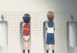 animated animated_gif bathroom crossdressing moriyama_sunao potemayo screencap surprised