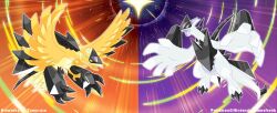 Rule 34 | artist name, bird, claws, commentary, company name, copyright name, english commentary, fangs, full body, fusion, gen 2 pokemon, gen 7 pokemon, highres, ho-oh, legendary pokemon, lugia, necrozma, nintendo, no humans, open mouth, pokemon, pokemon (creature), pokemon focus, pokemon usum, tomycase