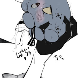 1girl animal animal_focus animal_sexualization animalization bang_dream! bang_dream!_it&#039;s_mygo!!!!! bestiality close-up drooling gloves highres holding holding_animal licking open_mouth saliva saliva_trail simple_background sound_effects spot_color tears timoris_(bang_dream!) togawa_sakiko tongue tongue_out torogao twitching white_background yahata_umiri yellow_eyes yukikuma_(yukikuma_018) yuri