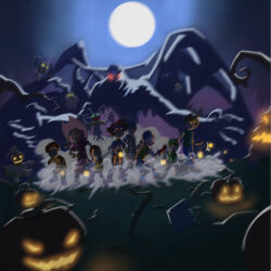Rule 34 | 3girls, 5boys, devimon, digimon, digimon adventure, full moon, glasses, gloves, ishida yamato, izumi koshiro, keramon, kido jo, moon, multiple boys, multiple girls, night, picodevimon, pumpmon, tachikawa mimi, takaishi takeru, takenouchi sora, yagami hikari, yagami taichi