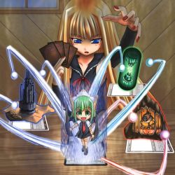 artist_request card chachazero detached_sleeves doll_joints evangeline_a.k._mcdowell joints magic magic:_the_gathering mahou_sensei_negima! source_request wings
