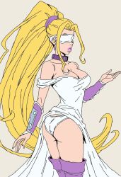 Rule 34 | armor, ass, belt, blindfold, breasts, digimon, digimon (creature), lipstick, long hair, makeup, markininja07, venusmon, very long hair, wings