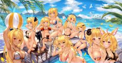 6+girls :p absurdres ahoge akai_haato akai_haato_(hololive_summer_2019) aki_rosenthal aki_rosenthal_(hololive_summer_2019) aki_rosenthal_(sleepwear) anger_vein animal_ears arm_between_breasts arm_up armpits arms_up ass australian_flag australian_flag_bikini australian_flag_print ball bare_legs bat_hair_ornament bat_tattoo beach beachball between_breasts bikini bird black_bikini blonde_hair blue_bikini blue_eyes blush bob_cut braid breast_tattoo breasts butt_crack chair cleavage clenched_hand color_connection dark-skinned_female dark_skin demon_girl demon_horns demon_tail detached_hair dimples_of_venus double_bun fang female_pervert finger_to_mouth flag_print flag_print_bikini flower fox_ears fox_girl frilled_bikini frills grabbing_another&#039;s_breast grabbing_from_behind green_eyes grin groping hair_bun hair_color_connection hair_ornament hair_over_shoulder hair_scrunchie hairclip headgear highres hill hololive hololive_english honkivampy horns island large_breasts long_hair looking_at_viewer lotion low_twintails momosuzu_nene multicolored_hair multiple_girls navel ocean omaru_polka one_side_up open_mouth orange_bikini orange_eyes palm_leaf parted_bangs parted_lips pervert pink_hair pointy_ears ponytail print_bikini purple_eyes red_bikini scrunchie sheep_horns shiranui_flare short_hair side-tie_bikini_bottom side_braid sitting sky smile spread_legs stool streaked_hair sunscreen swimsuit tail tattoo tongue tongue_out trait_connection tsunomaki_watame twintails two_side_up v virtual_youtuber watson_amelia wet white_bikini yellow_eyes yozora_mel yozora_mel_(hololive_summer_2019) yuri yuzuki_choco yuzuki_choco_(hololive_summer_2019)