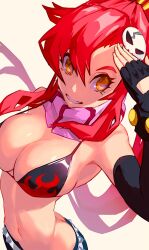 1girl artist_request butt_crack gurren-lagann highres navel red_hair smile source_request tagme yoko_littner