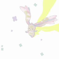 Rule 34 | artist name, body fur, brown fur, closed eyes, commentary request, digimon, digimon (creature), full body, highres, horns, lopmon, saradaberi, shadow, simple background, solo, white background, yellow shadow