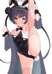 1girl bikini blue_archive finger_to_mouth full_body grey_eyes groin halo highres kisaki_(blue_archive) long_hair looking_at_viewer muaa_(muamua231) nail_polish navel purple_eyes sandals side_ponytail smile solo standing swimsuit toenail_polish toenails twintails very_long_hair white_background