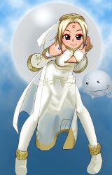 Rule 34 | 1girl, cleavage cutout, clothing cutout, cupil, dress, eternal arcadia, fina (eternal arcadia), onnaski, sega
