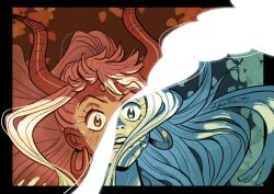 1girl artist_name bandaid bandaid_on_face black_border border close-up commentary earrings english_commentary eyelashes floating_hair hgatoart highres horns jewelry one_piece open_mouth ponytail red_horns sidelocks solo v-shaped_eyebrows yamato_(one_piece)