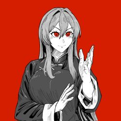 china_dress chinese_clothes dress fighting fighting_stance highres kokoro_no_koibito kung_fu martial_arts monk original shaolin_monk sketch tangzhuang training