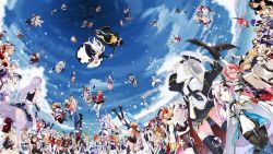 6+girls absolutely_everyone achilles_(azur_lane) ahoge aiu_eo ajax_(azur_lane) amazon_(azur_lane) animal_ears arethusa_(azur_lane) arizona_(azur_lane) ark_royal_(azur_lane) atlanta_(azur_lane) aulick_(azur_lane) avrora_(azur_lane) azur_lane bad_id bad_pixiv_id bailey_(azur_lane) bald_eagle bandeau beagle_(azur_lane) belfast_(azur_lane) bell benson_(azur_lane) bird black_coat black_gloves black_hair black_skirt blonde_hair blue_hair blush bogue_(azur_lane) braid breasts brooklyn_(azur_lane) bulldog_(azur_lane) california_(azur_lane) cape cassin_(azur_lane) charles_ausburne_(azur_lane) chicago_(azur_lane) cleavage cleveland_(azur_lane) coat collar collared_shirt comet_(azur_lane) commentary_request cowboy_hat craven_(azur_lane) crescent_(azur_lane) crown cup cygnet_(azur_lane) day detached_sleeves dorsetshire_(azur_lane) downes_(azur_lane) dress eagle edinburgh_(azur_lane) eldridge_(azur_lane) enterprise_(azur_lane) erebus_(azur_lane) everyone exeter_(azur_lane) fake_animal_ears falling fletcher_(azur_lane) floating floating_hair foote_(azur_lane) fork fortune_(azur_lane) foxhound_(azur_lane) french_braid from_below galatea_(azur_lane) glasses gloves glowworm_(azur_lane) green_hair gridley_(azur_lane) grin hair_ornament hair_ribbon hammann_(azur_lane) hand_up hands_up hat helena_(azur_lane) hermes_(azur_lane) highres holding holding_cup holding_fork holding_hands honolulu_(azur_lane) hood hood_(azur_lane) hooded_jacket hornet_(azur_lane) houston_(azur_lane) hug illustrious_(azur_lane) indianapolis_(azur_lane) jacket javelin_(azur_lane) jenkins_(azur_lane) jumping juneau_(azur_lane) juno_(azur_lane) jupiter_(azur_lane) kent_(azur_lane) laffey_(azur_lane) langley_(azur_lane) large_breasts leander_(azur_lane) lexington_(azur_lane) london_(azur_lane) long_dress long_hair long_island_(azur_lane) looking_at_another looking_down looking_up maid maid_headdress maury_(azur_lane) mccall_(azur_lane) md5_mismatch military military_uniform miniskirt multiple_girls neck_bell necktie nelson_(azur_lane) nevada_(azur_lane) nicholas_(azur_lane) ning_hai_(azur_lane) norfolk_(azur_lane) northampton_(azur_lane) oklahoma_(azur_lane) omaha_(azur_lane) one_eye_closed outstretched_arm outstretched_arms pantyhose pennsylvania_(azur_lane) pensacola_(azur_lane) phoenix_(azur_lane) ping_hai_(azur_lane) pink_hair pleated_skirt pointing ponytail portland_(azur_lane) prince_of_wales_(azur_lane) pulling queen_elizabeth_(azur_lane) radford_(azur_lane) rain raleigh_(azur_lane) ranger_(azur_lane) reaching reaching_towards_viewer red_hair renown_(azur_lane) repulse_(azur_lane) resolution_mismatch ribbon richmond_(azur_lane) rodney_(azur_lane) salt_lake_city_(azur_lane) san_diego_(azur_lane) saratoga_(azur_lane) shirt short_hair shropshire_(azur_lane) side_ponytail silver_hair sims_(azur_lane) sitting skirt sky sleeveless sleeveless_shirt smile south_dakota_(azur_lane) spence_(azur_lane) st._louis_(azur_lane) suffolk_(azur_lane) tennessee_(azur_lane) terror_(azur_lane) thatcher_(azur_lane) thighhighs twintails two_side_up underbust unicorn_(azur_lane) vampire_(azur_lane) very_long_hair vestal_(azur_lane) warspite_(azur_lane) water_drop white_gloves white_shirt wichita_(azur_lane) york_(azur_lane) yorktown_(azur_lane)