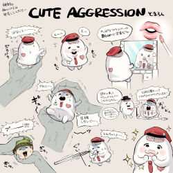 1boy beret blush bow bowtie brain crying drooling english_text ginzaki_shouma hat heart highres japanese_text mirror necktie nigou_(hundred_line) nops open_mouth reflection saliva sirei_(hundred_line) sitting speech_bubble standing star_(symbol) sweat tears teeth the_hundred_line_-last_defense_academy- tongue translation_request tweezers