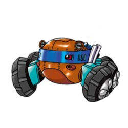 black_sclera colored_sclera digibeetle digimon digimon_world_2 red_eyes robot simple_background wheel white_background