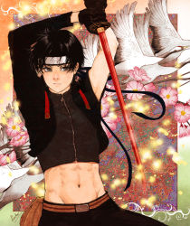 black_hair luke_uehara naruto_(series) naruto_shippuuden sai sword weapon