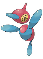 disembodied_head full_body gen_4_pokemon highres nintendo no_humans official_art pokemon pokemon_(creature) pokemon_dppt pokemon_focus porygon-z simple_background solo sugimori_ken third-party_source white_background yellow_eyes