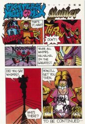 Rule 34 | big mahler (fighting vipers), blonde hair, car, comic, covered eyes, cracking knuckles, english text, face mask, falling, fangs, fighters megamix, fighting vipers, formal clothes, hand on another&#039;s head, helmet, helmet over eyes, hidden eyes, japanese text, mahler (fighting vipers), mask, motor vehicle, official alternate costume, official art, road, sega, shadow, smirk, snake head, sound effects, speech bubble, street, suit, truck, wrestling outfit, wrestling ring