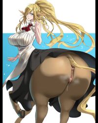1girl amano_cigusa animal_ears animal_pussy animated anus ass back blonde_hair blue_eyes blush breasts centaur centorea_shianus clitoral_hood clitoris covered_erect_nipples female_focus highres horse_ears horse_pussy horse_tail huge_ass huge_breasts john_oliver last_week_tonight_with_john_oliver long_hair looking_back monster_girl monster_musume_no_iru_nichijou open_mouth ponytail pussy pussy_juice sagging_breasts solo sound tagme tail taur thick_thighs thighs uncensored very_long_hair video wide_hips