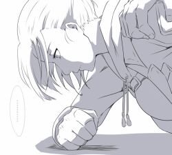 ... 1boy 1girl animated animated_gif annie_leonhart auto_(user_wnny3758) bouncing_breasts breasts doggystyle empty_eyes expressionless hand_on_another&#039;s_shoulder hood hoodie looking_down md5_mismatch military monochrome sex sex_from_behind shingeki_no_kyojin simple_background speech_bubble