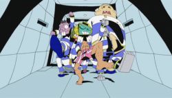 00s animated animated_gif boxers character_request dead_leaves lowres male_underwear retro_(dead_leaves) robot underwear walking