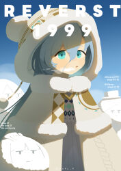Rule 34 | 1girl, 37 (maidjump goods cafe) (reverse:1999), 37 (reverse:1999), :o, absurdres, beanie, blue eyes, blue hair, blue sky, breath, cloak, copyright name, daku k, day, english text, fur-trimmed cloak, fur-trimmed headwear, fur trim, hair between eyes, hat, highres, long hair, official alternate costume, pom pom (clothes), pom pom beanie, reverse:1999, sky, snowman, solo, sweater, typo, upper body, white sweater, yellow cloak, yellow hat