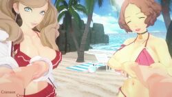 3d amamiya_ren animated beach bikini crimsoncrow_va cunnilingus fellatio ffm_threesome group_sex nude okumura_haru oral paizuri penis persona persona_5 sex swimsuit tagme takamaki_anne taplewds threesome vaginal video