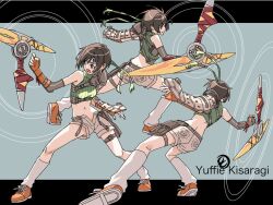 1girl open_fly short_hair shorts tagme