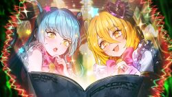 Rule 34 | + +, 2girls, armor, backpack, bag, blonde hair, blue hair, book, bow, cavalier hat, don quixote (project moon), dress, e.g.o (project moon), frilled sleeves, frills, game cg, glasses, hair ornament, hat, heart, heart hair ornament, highres, holding, holding sword, holding weapon, hood, in the name of love and hate (e.g.o), limbus company, lobotomy corporation, lobotomy corporation (identity) (project moon), long hair, magazine (object), multiple girls, nai ga, official art, pauldrons, pink bow, pink nails, ponytail, project moon, queen of hatred, rapier, reading, robe, sash, shoulder armor, sparkle, star (symbol), sword, twintails, weapon, yellow eyes
