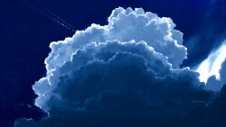 absurdres artist_name blue_sky cloud cloud_focus cloudy_sky contrail highres iriza_katou no_humans original outdoors scenery sky sky_focus