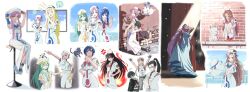 &gt;_&lt; 3boys 3others 6+girls ? absurdres aika_granzchesta aino_ai akira_ferrari albert_pitt alice_carroll alicia_florence ametsuchi_akino animal animal_on_head aqua_eyes aria_(manga) aria_company_uniform aria_pokoteng arm_behind_head arm_up athena_glory ayanokouji_udo_li bag bar_stool belt belt_buckle beret black_belt black_cat black_hair blonde_hair blouse blue_gloves blue_hair blue_ribbon blue_sky blue_trim blush boots bow braid brick_wall brown_hair brown_shirt brown_shoes brown_shorts buckle cape cat cat_on_head clenched_hand closed_eyes clothing_cutout cloud commentary_request crossed_arms curtained_hair dark-skinned_female dark_skin day detached_sleeves dress earrings embarrassed fingerless_gloves fire glasses gloves green_eyes green_hair green_pants green_shirt groceries grocery_bag hair_between_eyes hair_ornament hair_ribbon hair_tubes hairclip haitempo hand_on_headwear hand_on_own_chest hand_on_own_hip hand_up hands_on_own_hips hat high_ponytail highres hime_granzchesta himeya_company_uniform holding holding_animal holding_bag holding_cat izumo_akatsuki jacket jewelry light_bulb long_dress long_hair looking_at_viewer looking_up mizunashi_akari multiple_boys multiple_girls multiple_others music neckerchief ocean on_head on_stool one_eye_closed open_mouth open_window orange_planet_uniform outdoors outstretched_arm outstretched_arms own_hands_together palms_together pants paper_bag parted_bangs petting pink_hair ponytail president_maa railing red_eyes red_neckerchief red_ribbon red_trim ribbon sailor_collar shirt shoes shopping_bag short_hair short_hair_with_long_locks short_sleeves shorts side_slit sidelocks singing single_glove sitting skirt_hold sky sleeve_cuffs sleeveless sleeveless_shirt smile speech_bubble spiked_hair standing stool strapless strapless_dress swept_bangs theater v very_long_hair white_boots white_cat white_dress white_hat white_shirt wide_sleeves window yellow_trim