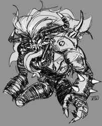 Rule 34 | 1boy, digimon, digimon (creature), highres, horns, male focus, orgemon, orgemon x-antibody, sharp teeth, solo, teeth