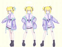 dress green_eyes jacket non-web_source original penpemiii reference_sheet short_hair short_twintails twintails