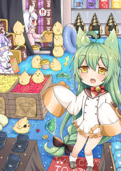 +++ 0_0 3girls :3 :d absurdres ahoge akashi_(azur_lane) animal animal_ears azur_lane baby_animal bad_id bad_pixiv_id bell bird black_bow blush bow braid chick coin commentary_request dress drill eyepatch fang gem green_hair greenteaneko grey_footwear hair_between_eyes hair_bow hair_ornament highres holding hugging_object island jacket jewelry jingle_bell laffey_(azur_lane) loafers long_hair long_sleeves looking_at_viewer loose_socks multiple_girls off_shoulder open_mouth ornate_ring paintbrush painting_(action) pink_jacket pleated_skirt purple_hair rabbit_ears red_bow red_eyes red_gemstone red_skirt ring sailor_dress shoes silver_hair sitting skirt sleeves_past_wrists smile socks stuffed_animal stuffed_toy stuffed_unicorn teardrop thighhighs turn_pale twintails unicorn_(azur_lane) very_long_hair wariza wedding_ring white_dress white_legwear wisdom_cube_(azur_lane) yellow_eyes