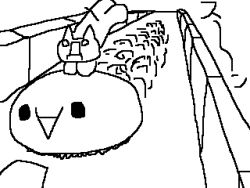 2channel animated animated_gif giko greyscale jisakujien lowres monochrome no_humans qvga