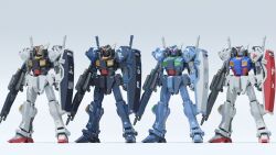 3d aeug beam_rifle char&#039;s_counterattack clenched_hands color_variation colored_lineart commentary_request derivative_work earth_federation earth_federation_space_forces emblem energy_gun fusion gassan_(7nan8ku) gradient_background gundam gundam_mk_ii gundam_msv highres machinery mecha mecha_focus missile_pod mobile_suit no_humans nu_gundam nu_gundam_mp_type original realistic redesign robot roundel science_fiction shield titans_(gundam) v-fin weapon zeta_gundam